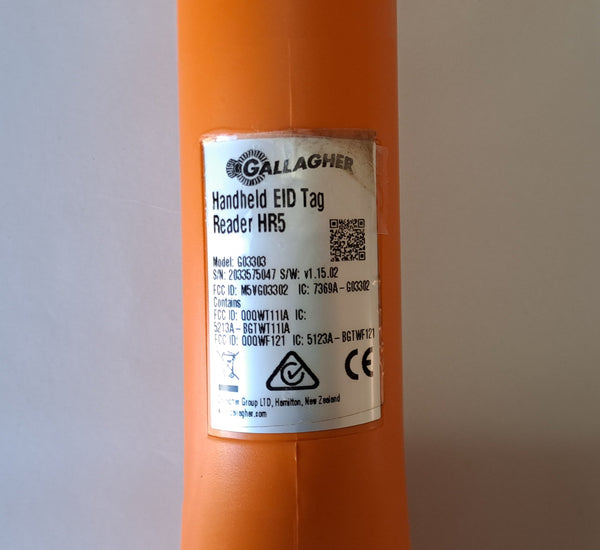 Gallagher EID Reader HR5v2 Stick Scanning Wand - Used