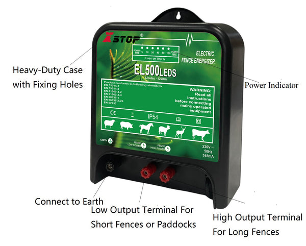 Electric Fence Energiser 5 Joule 120km 240V AU plug