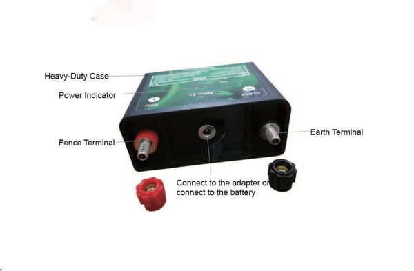 Electric Fence Energizer Dual Power 1 Joule 10km 12V DC