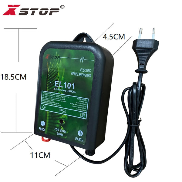 Electric Fence Energiser 1 Joule 20km 240V AU Plug
