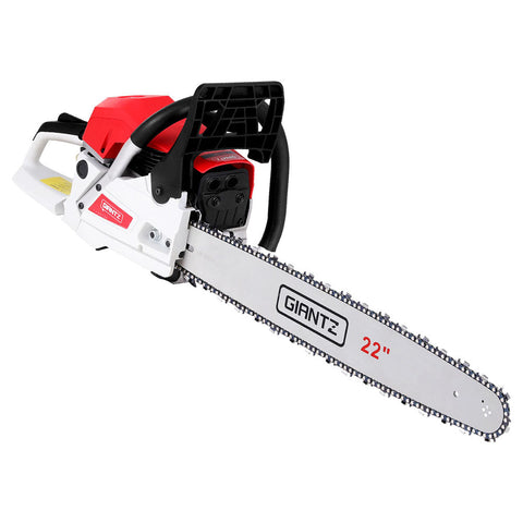 Giantz 74cc Petrol Chainsaw 22" Bar E-Start Tree Pruning Chain Saw-0