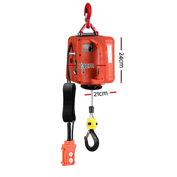 Giantz Electric Hoist Winch 500KG Wired/Wireless Remote Control-1