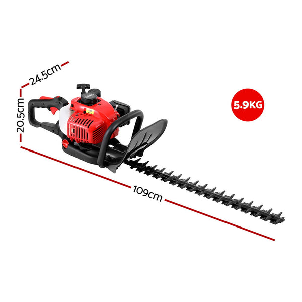 Giantz 25.4CC Petrol Hedge Trimmer 24" Dual Blade Tree Grass Garden Tool-1