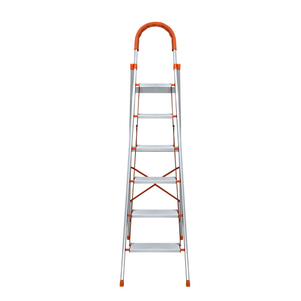 Giantz 6 Step Ladder Multi-Purpose Folding Aluminium Light Weight Non Slip Platform-2