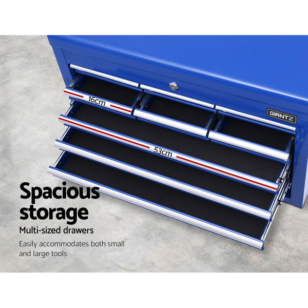 Giantz 10-Drawer Tool Box Chest Cabinet Garage Storage Toolbox Blue-4