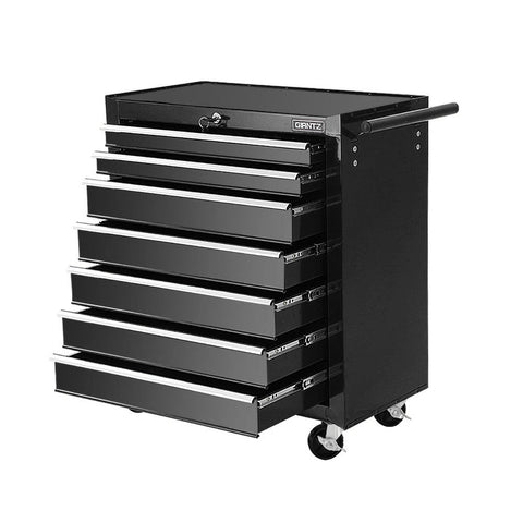 Giantz Tool Chest and Trolley Box Cabinet 7 Drawers Cart Garage Storage Black-0