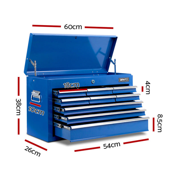 Giantz 9 Drawer Mechanic Tool Box Cabinet Storage - Blue-1