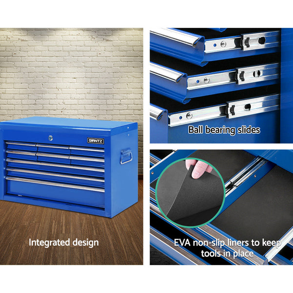 Giantz 9 Drawer Mechanic Tool Box Cabinet Storage - Blue-3