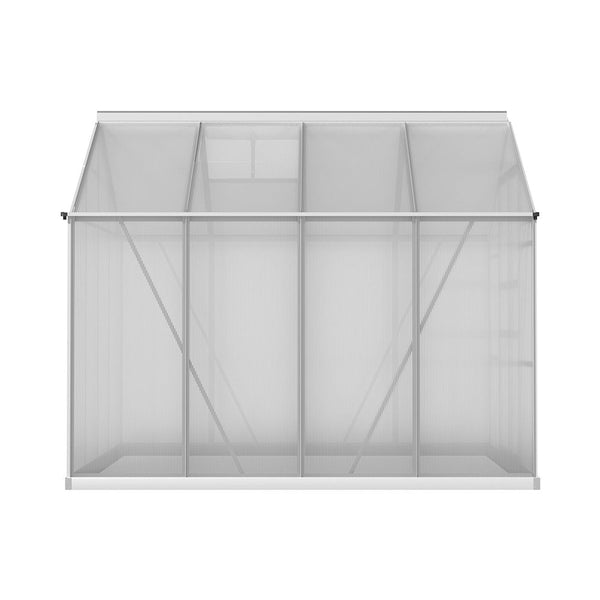 Aluminium Greenhouse Green House Polycarbonate Garden Shed 2.4x2.5M-2