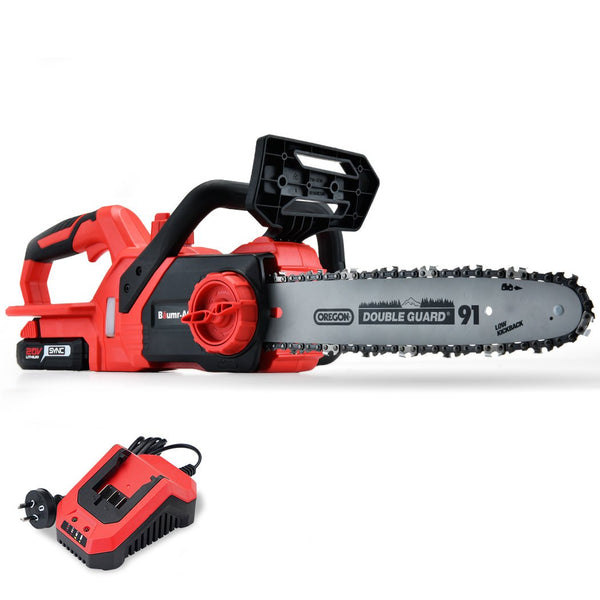 Baumr-AG 20V 10 Inch Electric Cordless Chainsaw 2Ah Lithium Battery Lightweight Wood Garden Cutter-0