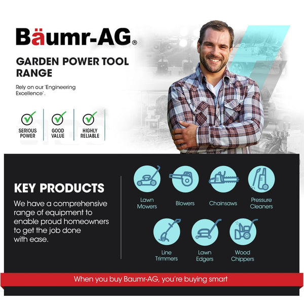 Baumr-AG 20V 12 Inch Electric Cordless Chainsaw 4Ah Lithium Battery Lightweight Wood Garden Cutter-1