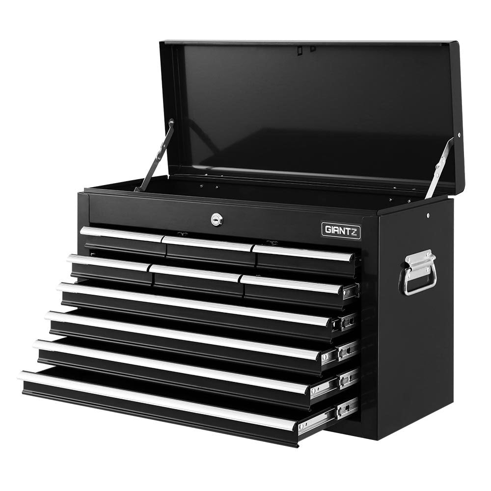 10-Drawer Tool Box Chest Cabinet Garage Storage Toolbox Black-0