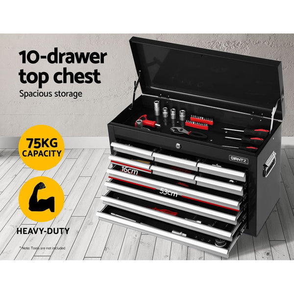 17 Drawers Tool Box Trolley Chest Cabinet Cart Garage Mechanic Toolbox Black and Grey-2