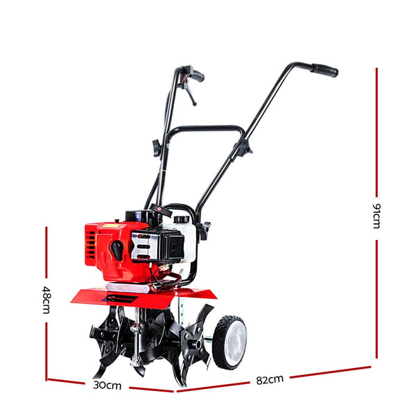 88CC Tiller Rototiller Garden Cultivator 4 Blades Soil Power Rotary Hoe-1