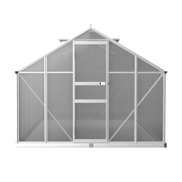 Greenhouse Aluminium Green House Garden Shed Polycarbonate 3.6x2.5M-3