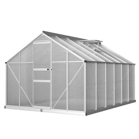 Greenhouse Aluminium Green House Garden Shed Polycarbonate 3.6x2.5M-0