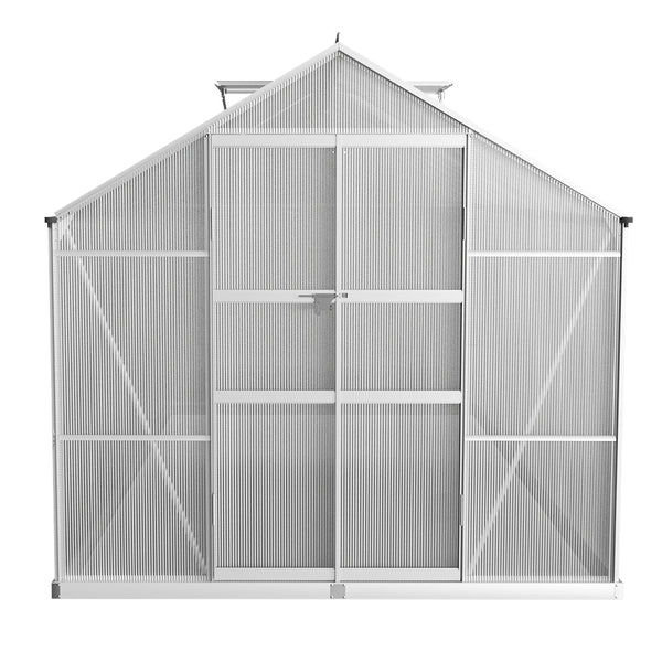 Greenhouse Aluminium Green House Garden Shed Polycarbonate 4.1x2.5M-2