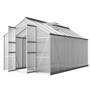 Greenhouse Aluminium Green House Garden Shed Polycarbonate 4.1x2.5M-0