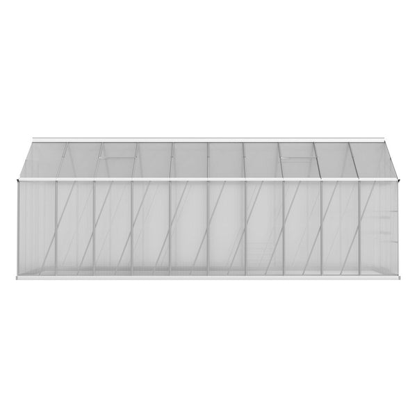 Greenhouse Aluminium Large Green House Garden Shed 6X2.4M-2