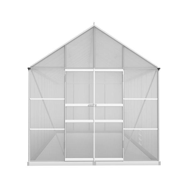 Greenhouse Aluminium Large Green House Garden Shed 6X2.4M-3