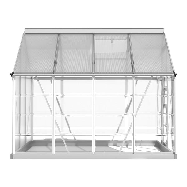 Greenhouse Aluminium Polycarbonate Green House Garden 248x189x200cm-2