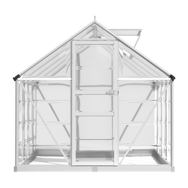 Greenhouse Aluminium Polycarbonate Green House Garden 248x189x200cm-3