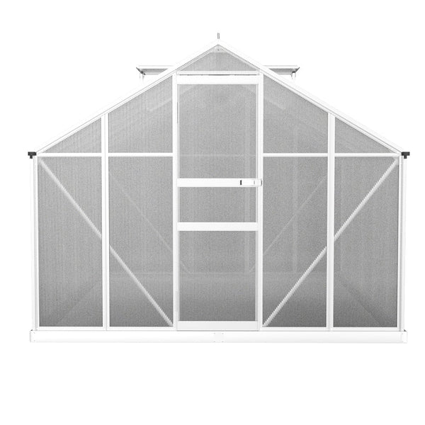 Greenhouse Aluminium Polycarbonate Green House Garden Shed 3x2.5M-2