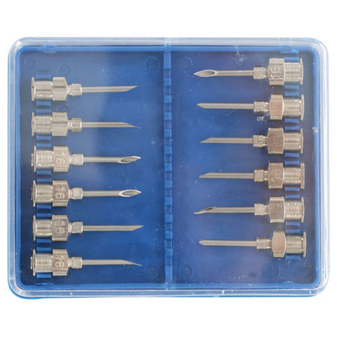 Needles Stainless Steel 18G Luer lock x 12