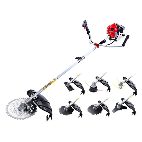 Giantz 62CC 2 Stroke 7 in 1 Pole Brush Cutter Whipper Snipper