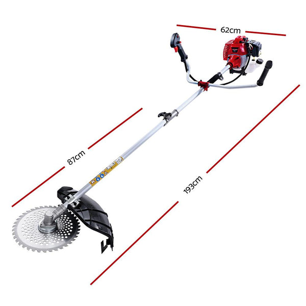 Giantz 62CC 2 Stroke 7 in 1 Pole Brush Cutter Whipper Snipper