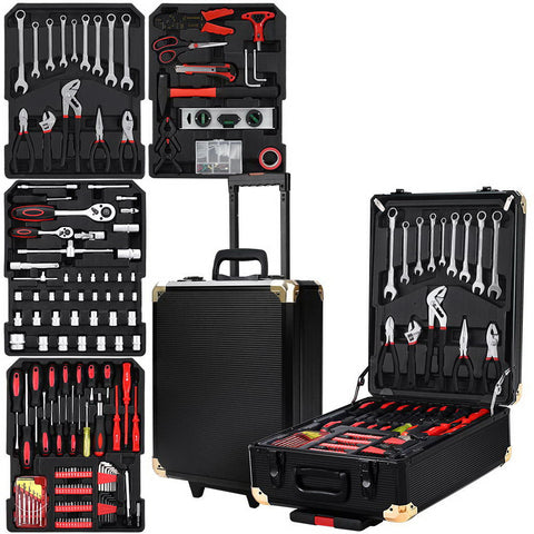 816pcs Tool Kit Trolley Case Mechanics Box Toolbox Portable DIY Set BK-0