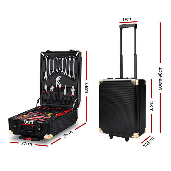 816pcs Tool Kit Trolley Case Mechanics Box Toolbox Portable DIY Set BK-1